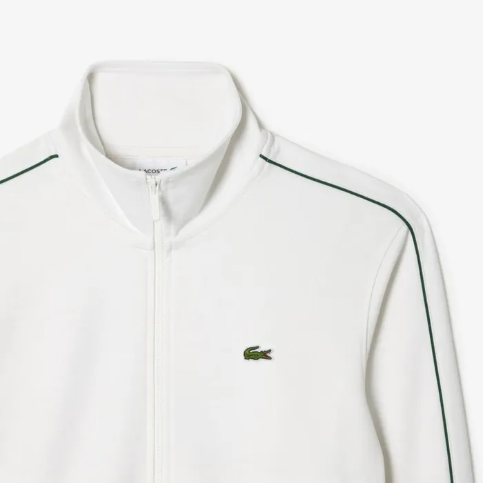 Sweaters and Sweatshirts Men Lacoste Men039s Paris Piqu Track Jacket White 70v