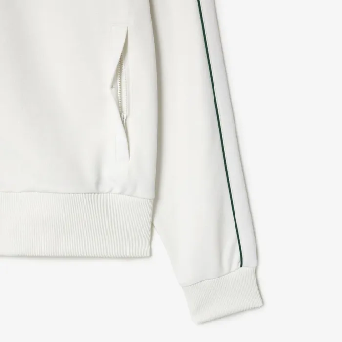 Sweaters and Sweatshirts Men Lacoste Men039s Paris Piqu Track Jacket White 70v