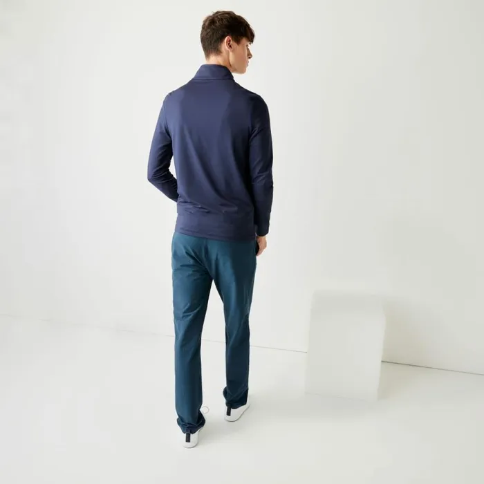 Sweaters and Sweatshirts Men Lacoste Men039s SPORT Stretch Half Zip Sweatshirt Navy Blue 166