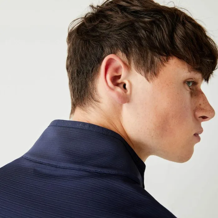 Sweaters and Sweatshirts Men Lacoste Men039s SPORT Stretch Half Zip Sweatshirt Navy Blue 166