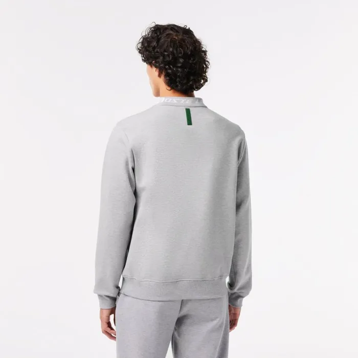 Sweaters and Sweatshirts Men Lacoste Mens Logo Collar Sweatshirt Grey Chine Cca