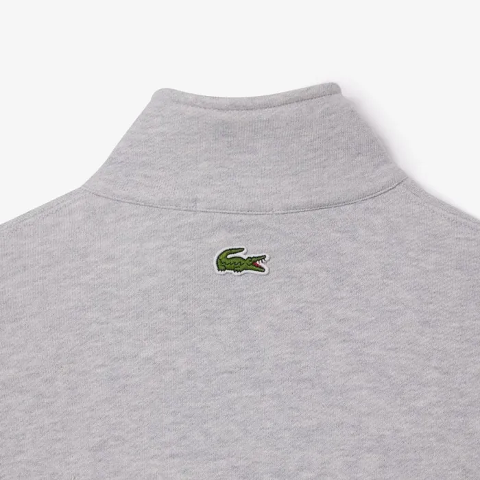 Sweaters and Sweatshirts Men Lacoste Unisex Organic Cotton QuarterZip Sweatshirt Grey Chine Cca