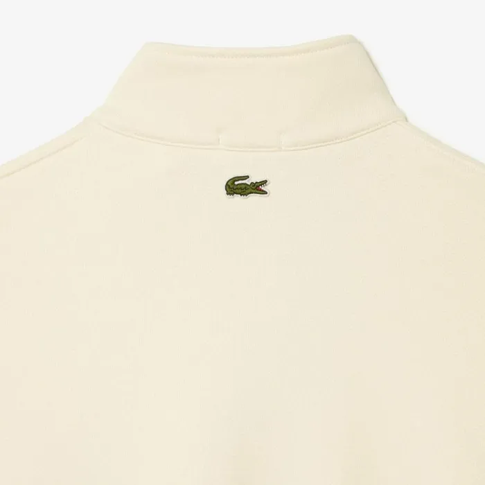 Sweaters and Sweatshirts MenWomen Lacoste Unisex Organic Cotton QuarterZip Sweatshirt Cream Xfj