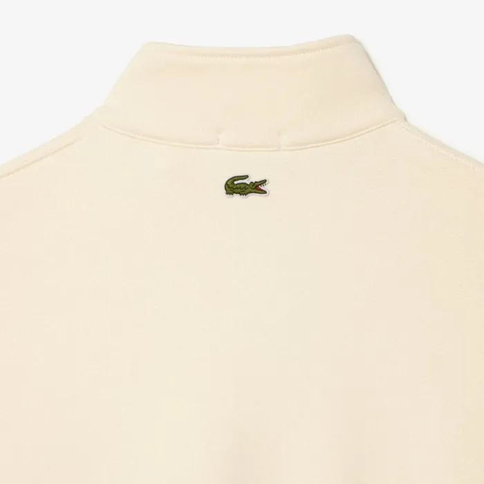 Sweaters and Sweatshirts MenWomen Lacoste Unisex Organic Cotton QuarterZip Sweatshirt Cream Xfj