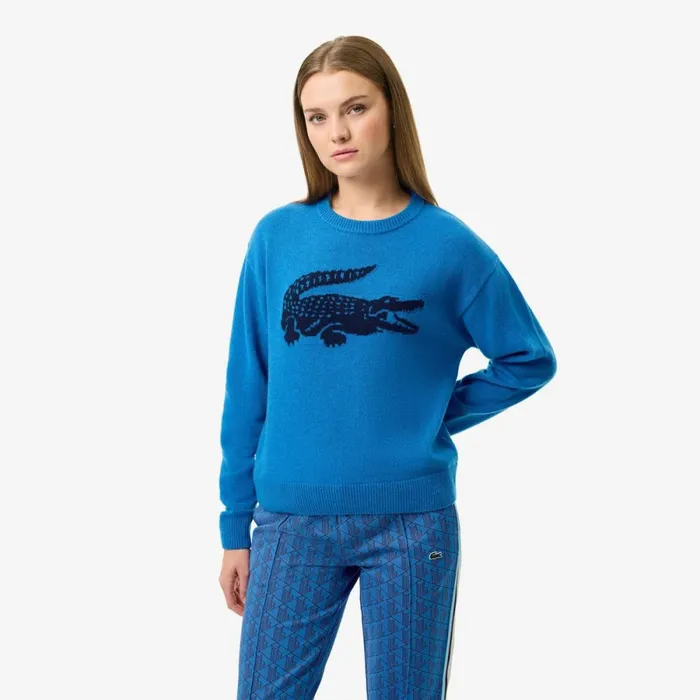 Sweaters and Sweatshirts Women Lacoste Women039s Lacoste X Bandier Contrast Crocodile Sweater Blue Navy Blue Iq2 Sweaters and Sweatshirts Women Lacoste Women039s Lacoste X Bandier Contrast Crocodile Sweater Blue Navy Blue Iq2