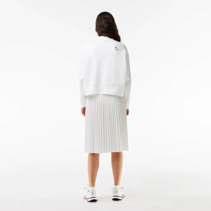 Sweaters and Sweatshirts Women Lacoste Womens Crew Neck Sweatshirt White 001