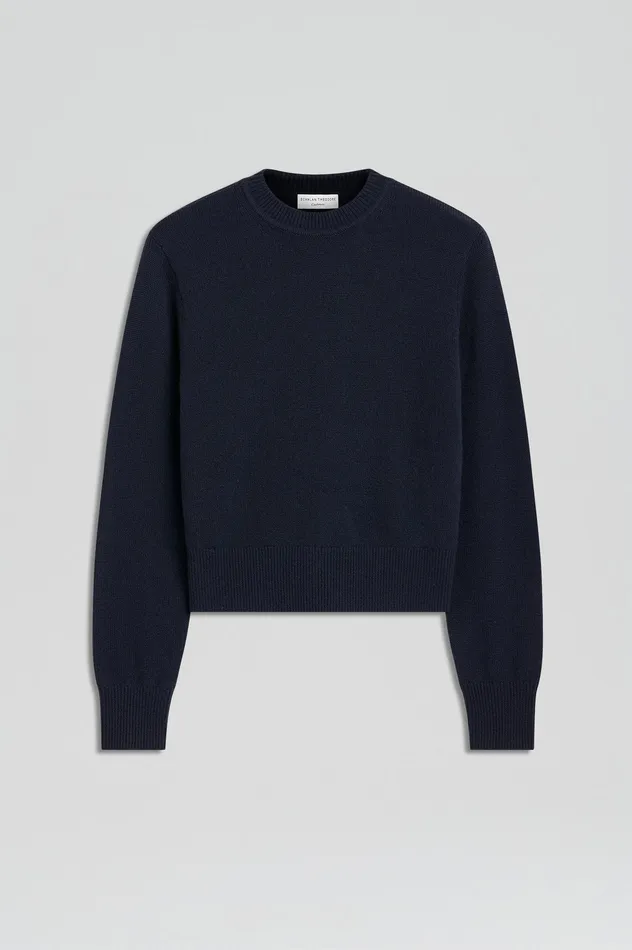 Sweaters Scanlan Theodore Women CASHMERE CREW SWEATER NAVY Sweaters Scanlan Theodore Women CASHMERE CREW SWEATER NAVY