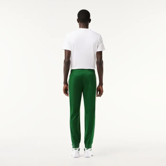 Sweatpants and Trousers Men Lacoste Men039s AbrasionResistant Tennis Sweatpants Green White 291