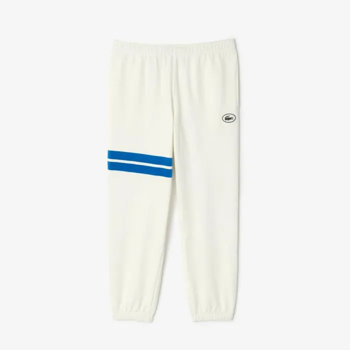 Sweatpants and Trousers Men Lacoste Men039s Bold Stripes Fleece Sweatpants White 70v