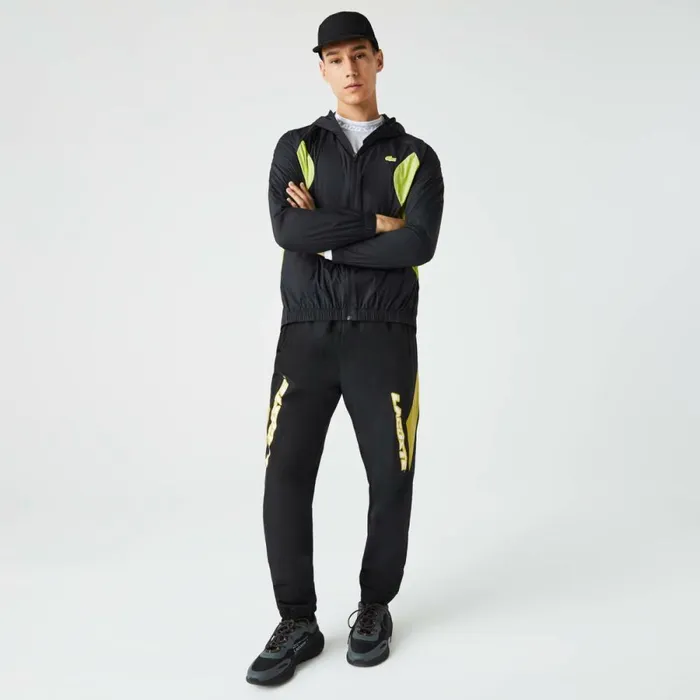 Sweatpants and Trousers Men Lacoste Men039s Heritage Regular Fit ColorBlock Joggers Black Yellow N07 Sweatpants and Trousers Men Lacoste Men039s Heritage Regular Fit ColorBlock Joggers Black Yellow N07