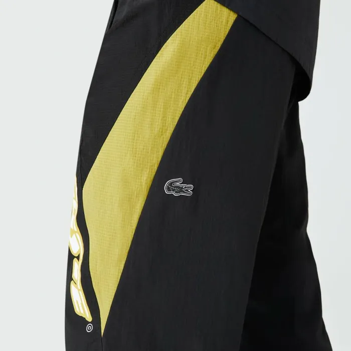 Sweatpants and Trousers Men Lacoste Men039s Heritage Regular Fit ColorBlock Joggers Black Yellow N07