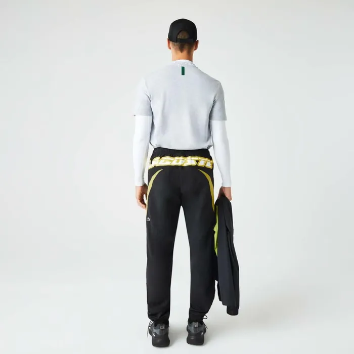Sweatpants and Trousers Men Lacoste Men039s Heritage Regular Fit ColorBlock Joggers Black Yellow N07
