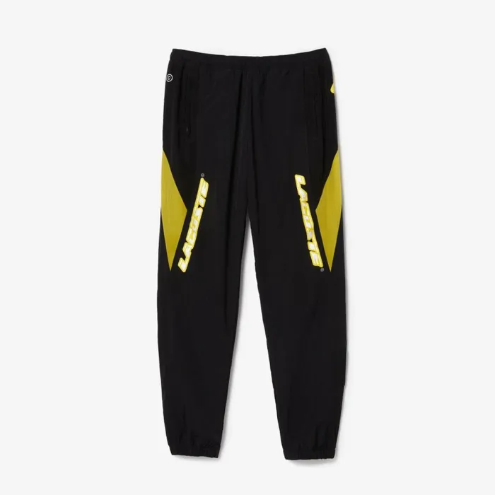 Sweatpants and Trousers Men Lacoste Men039s Heritage Regular Fit ColorBlock Joggers Black Yellow N07