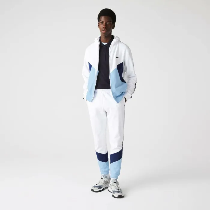 Sweatpants and Trousers Men Lacoste Men039s Signature Striped Colorblock Fleece Sweatpants White Blue Vhe Sweatpants and Trousers Men Lacoste Men039s Signature Striped Colorblock Fleece Sweatpants White Blue Vhe