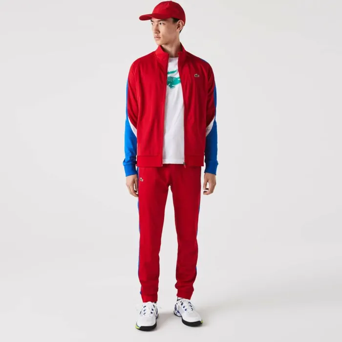Sweatpants and Trousers Men Lacoste Men039s SPORT AbrasionResistant Tennis Joggers Red Blue White W50
