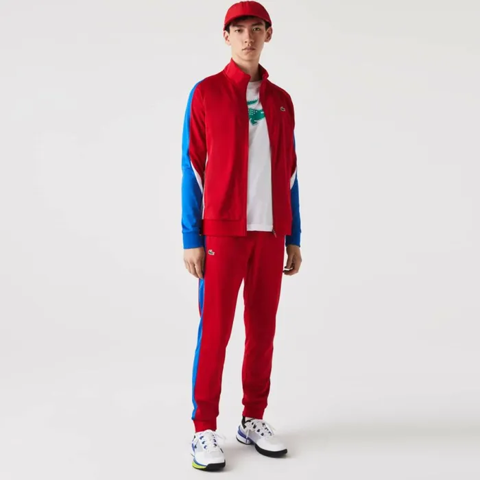 Sweatpants and Trousers Men Lacoste Men039s SPORT AbrasionResistant Tennis Joggers Red Blue White W50