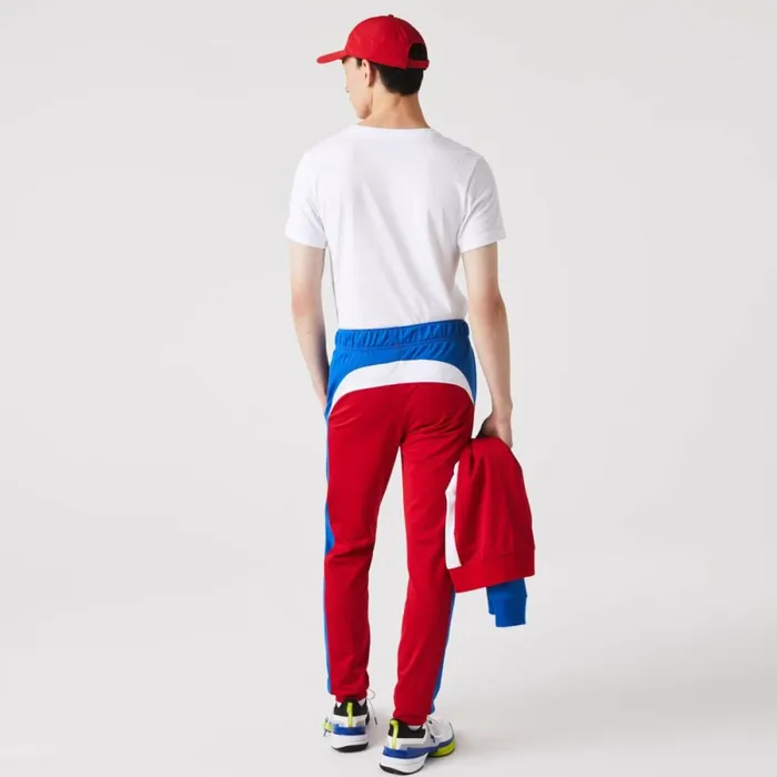Sweatpants and Trousers Men Lacoste Men039s SPORT AbrasionResistant Tennis Joggers Red Blue White W50
