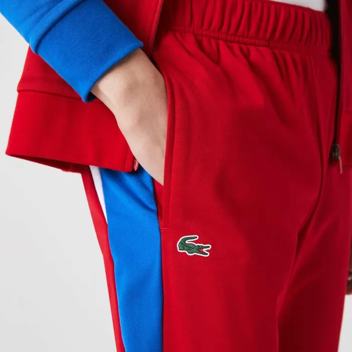 Sweatpants and Trousers Men Lacoste Men039s SPORT AbrasionResistant Tennis Joggers Red Blue White W50