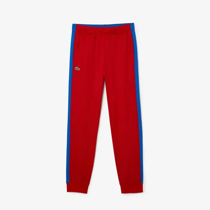 Sweatpants and Trousers Men Lacoste Men039s SPORT AbrasionResistant Tennis Joggers Red Blue White W50