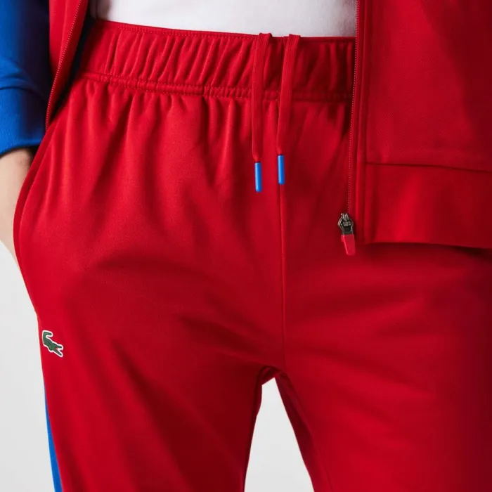 Sweatpants and Trousers Men Lacoste Men039s SPORT AbrasionResistant Tennis Joggers Red Blue White W50