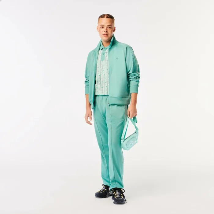 Sweatpants and Trousers Men Lacoste Mens Regular Fit Piqu Sweatpants Green 3a4