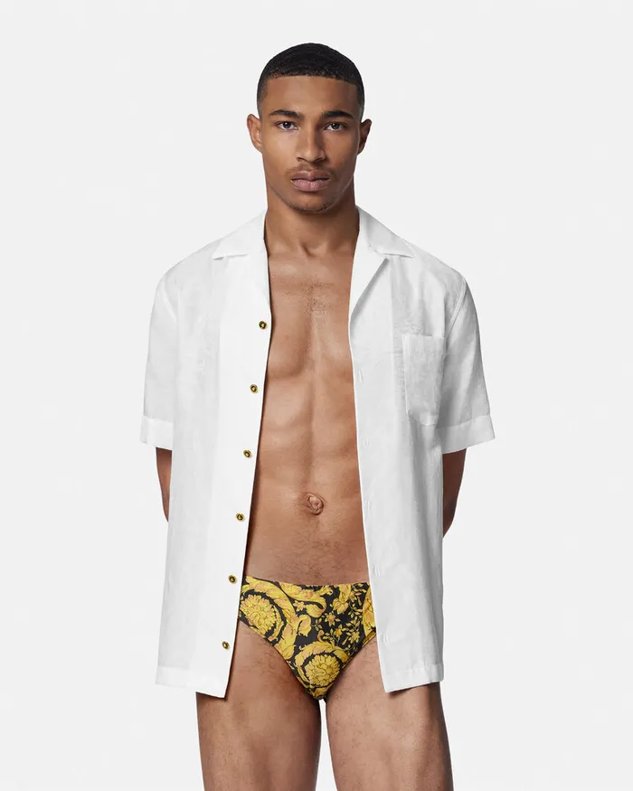 Swimwear Men Versace Barocco Swim Briefs Print