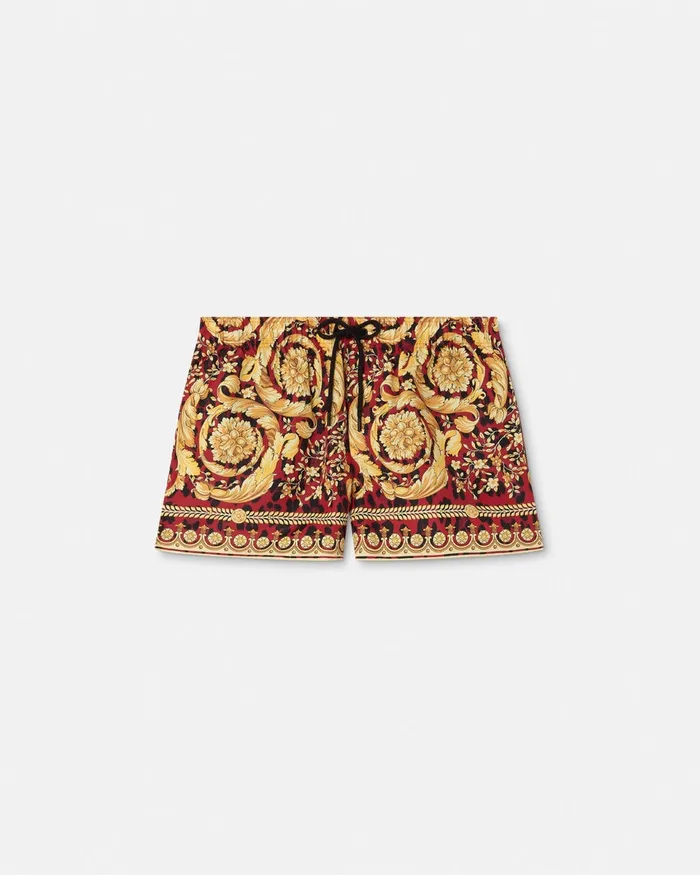 Swimwear Men Versace Wild Barocco Swim Shorts Printred
