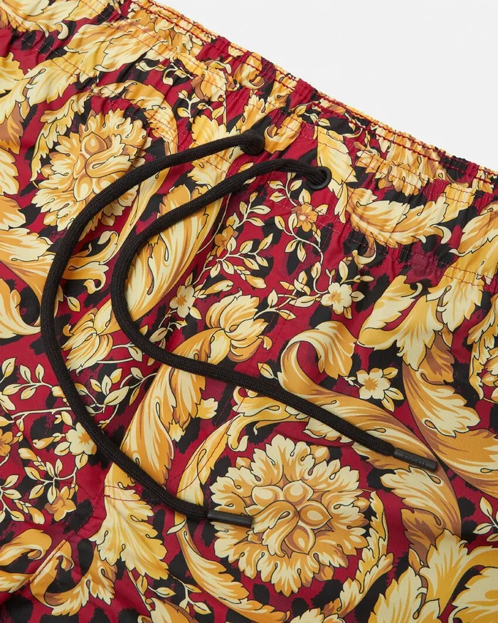 Swimwear Men Versace Wild Barocco Swim Shorts Printred