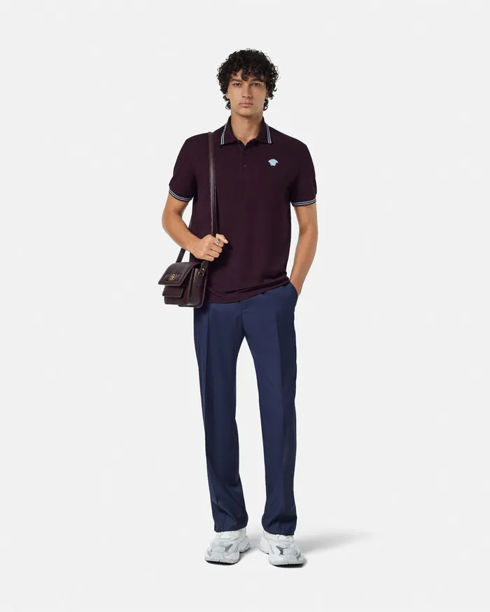 TShirts and Polos Men Versace Medusa Polo Shirt Brown