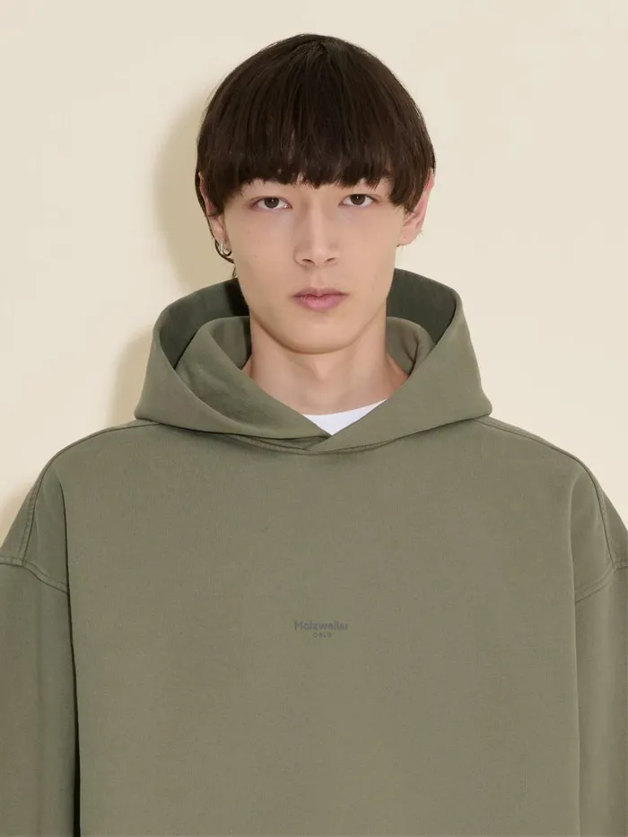 Tshirts and Sweats Men Holzweiler M Paradise Oslo Hoodie Dk Green