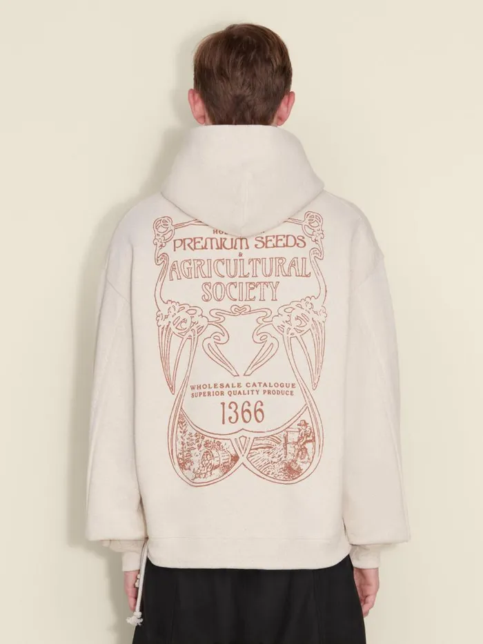 Tshirts and Sweats Men Holzweiler M Tide Society Hoodie Sand Mix