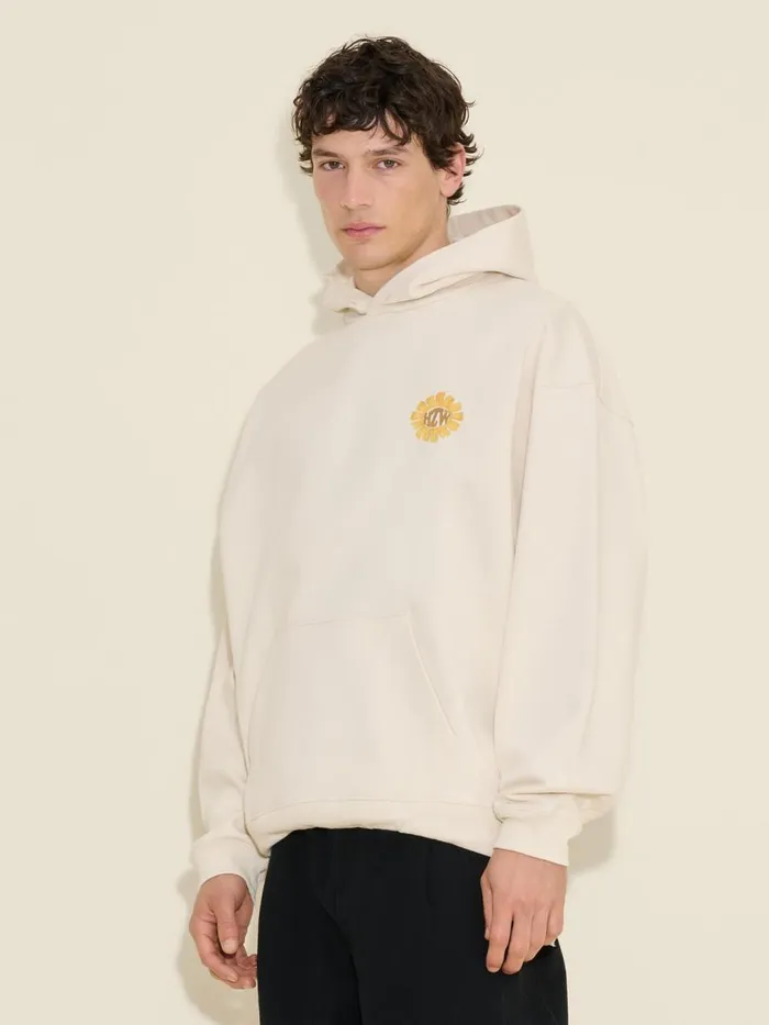 Tshirts and Sweats Men Holzweiler Paradise Logos Hoodie Ecru