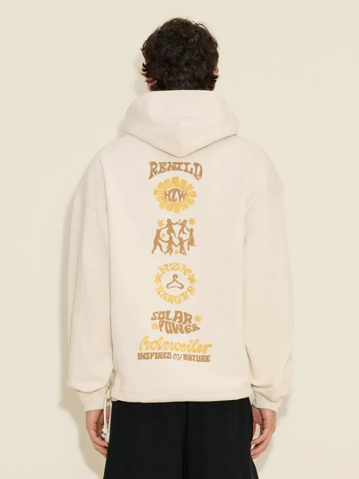 Tshirts and Sweats Men Holzweiler Paradise Logos Hoodie Ecru