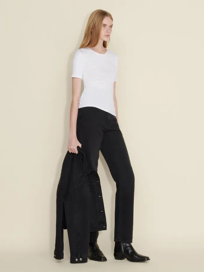 Tshirts and Sweats Women Holzweiler Fitted Rib Tee White