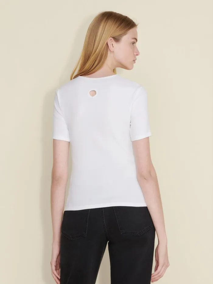 Tshirts and Sweats Women Holzweiler Fitted Rib Tee White