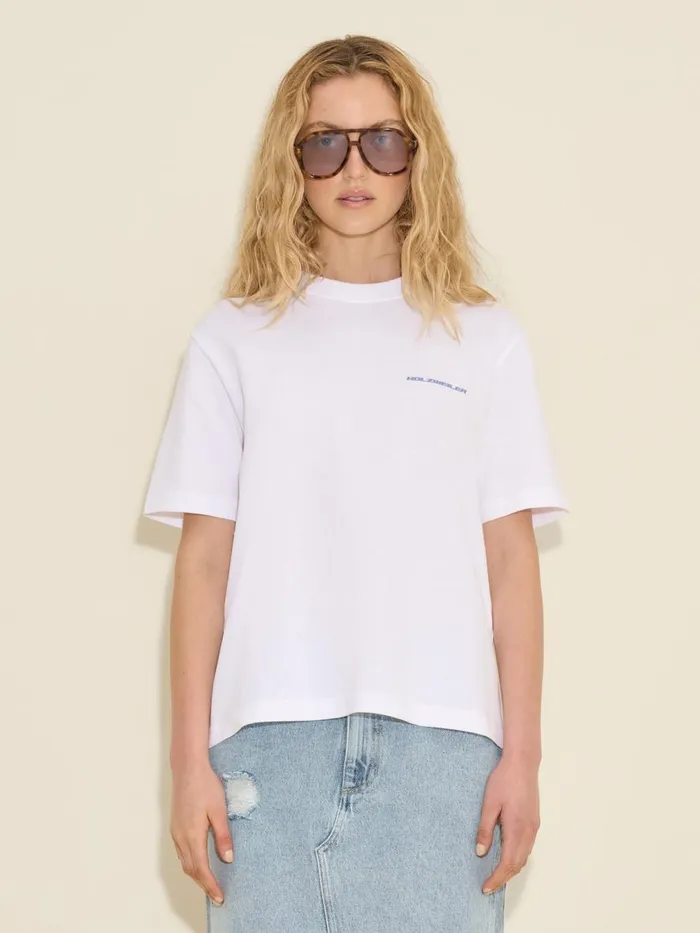 Tshirts and Sweats Women Holzweiler Kjerag Flower Tee White