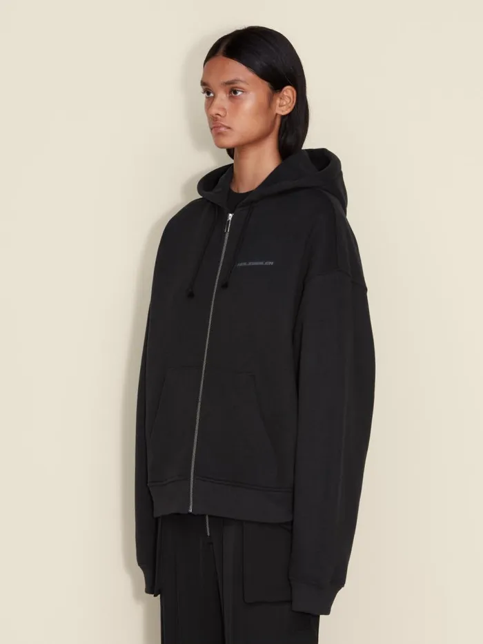 Tshirts and Sweats Women Holzweiler W Ceremony Zip Hoodie Black