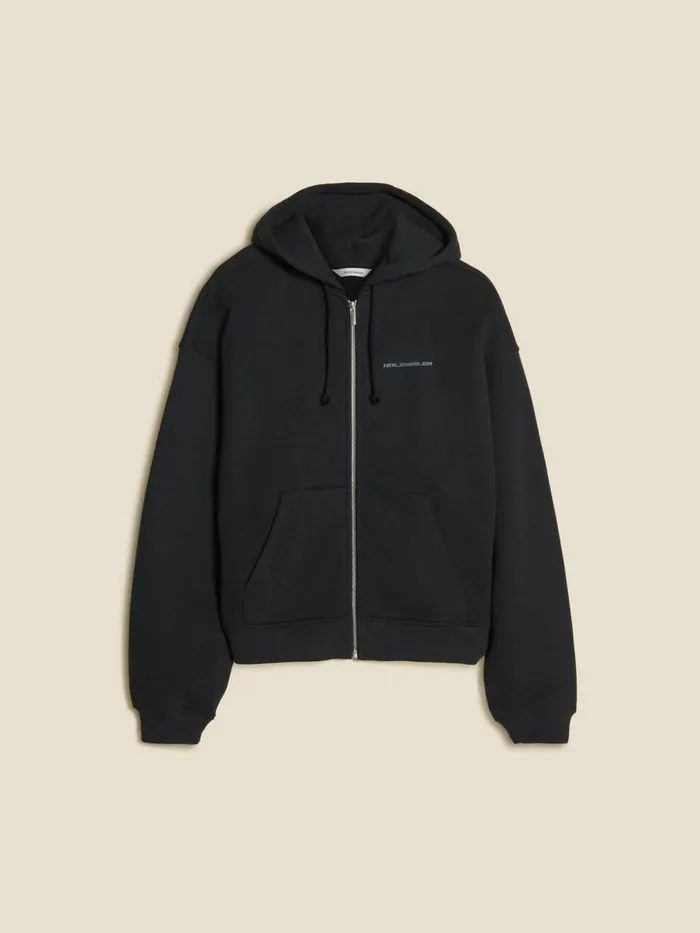 Tshirts and Sweats Women Holzweiler W Ceremony Zip Hoodie Black