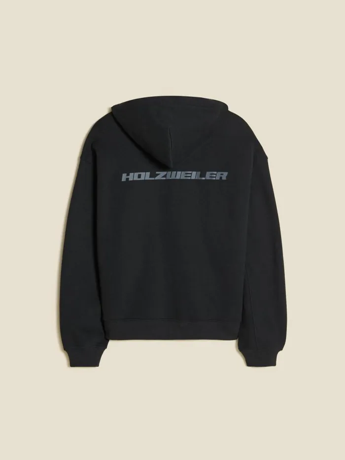 Tshirts and Sweats Women Holzweiler W Ceremony Zip Hoodie Black