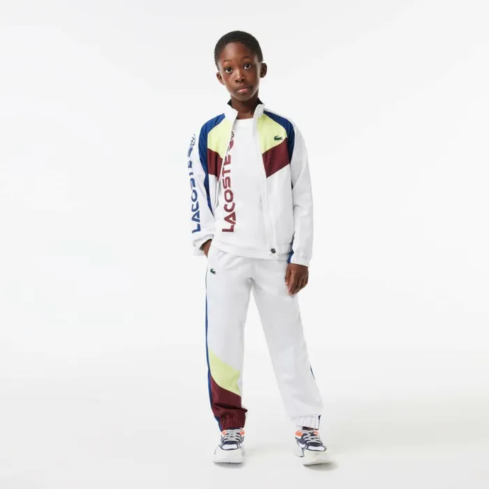 TShirts and Tops Kids Lacoste Kids039 Cotton Jersey Tennis TShirt White 001