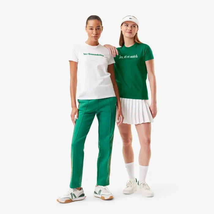 TShirts and Tops Women Lacoste Women039s Lacoste X Bandier Jersey TShirt Green White Gt4 TShirts and Tops Women Lacoste Women039s Lacoste X Bandier Jersey TShirt Green White Gt4