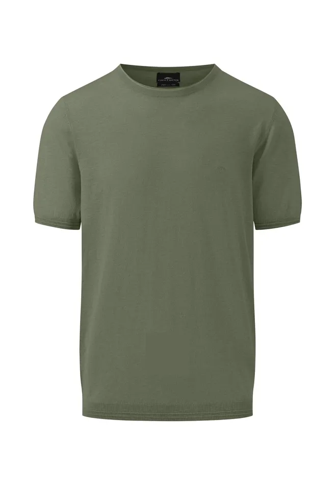 Tshirts Men FYNCHHATTON StrickTshirt Made Of Cottonlinen Mix Dusty Olivemidnightoffwhitesummer Breeze Tshirts Men FYNCHHATTON StrickTshirt Made Of Cottonlinen Mix Dusty Olivemidnightoffwhitesummer Breeze