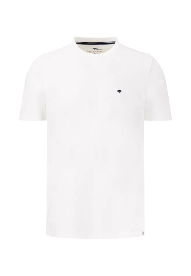 Tshirts Men FYNCHHATTON Tshirt With A Round Neckline Summer Breezenavynew Offwhite
