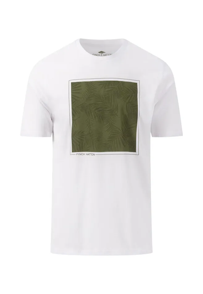 Tshirts Men FYNCHHATTON Tshirt With Print White Tshirts Men FYNCHHATTON Tshirt With Print White