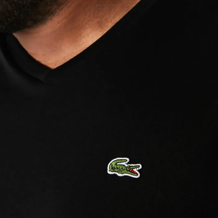 TShirts Men Lacoste Men039s Big Fit VNeck Pima TShirt Black 031