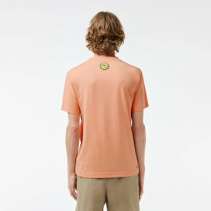 TShirts Men Lacoste Men039s Miami Open Edition UltraDry Tennis TShirt Light Orange Ixy