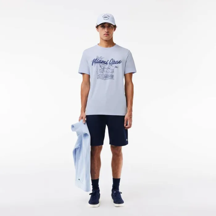 TShirts Men Lacoste Men039s Miami Open Edition UltraDry Tennis TShirt Phoenix Blue J2g