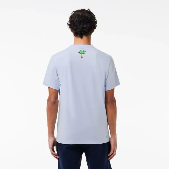 TShirts Men Lacoste Men039s Miami Open Edition UltraDry Tennis TShirt Phoenix Blue J2g