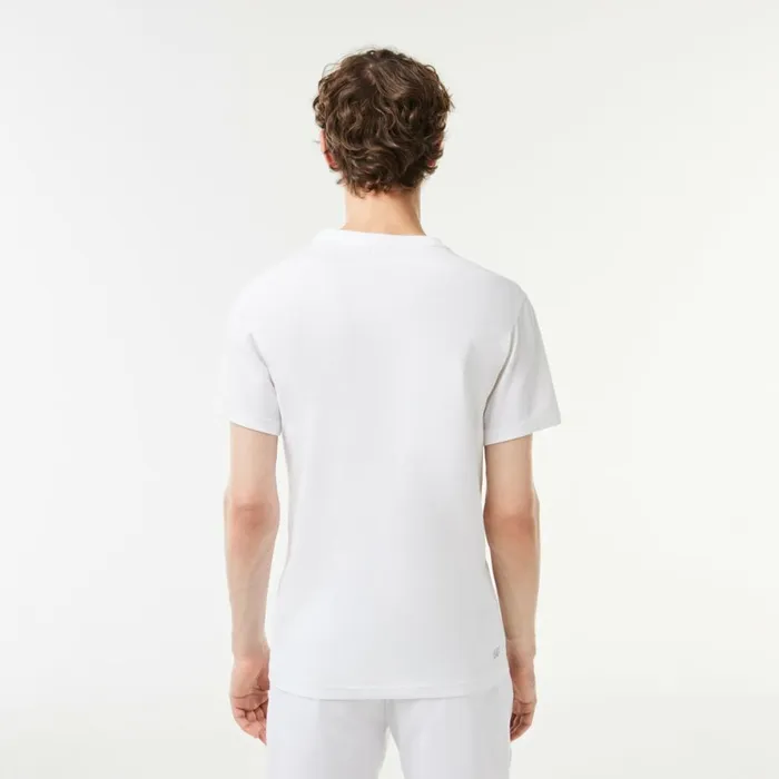 TShirts Men Lacoste Men039s SPORT Cotton Jersey TShirt White 001