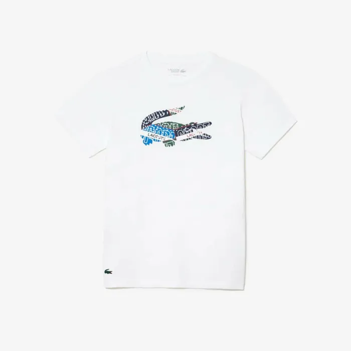 TShirts Men Lacoste Men039s SPORT Cotton Jersey TShirt White 001